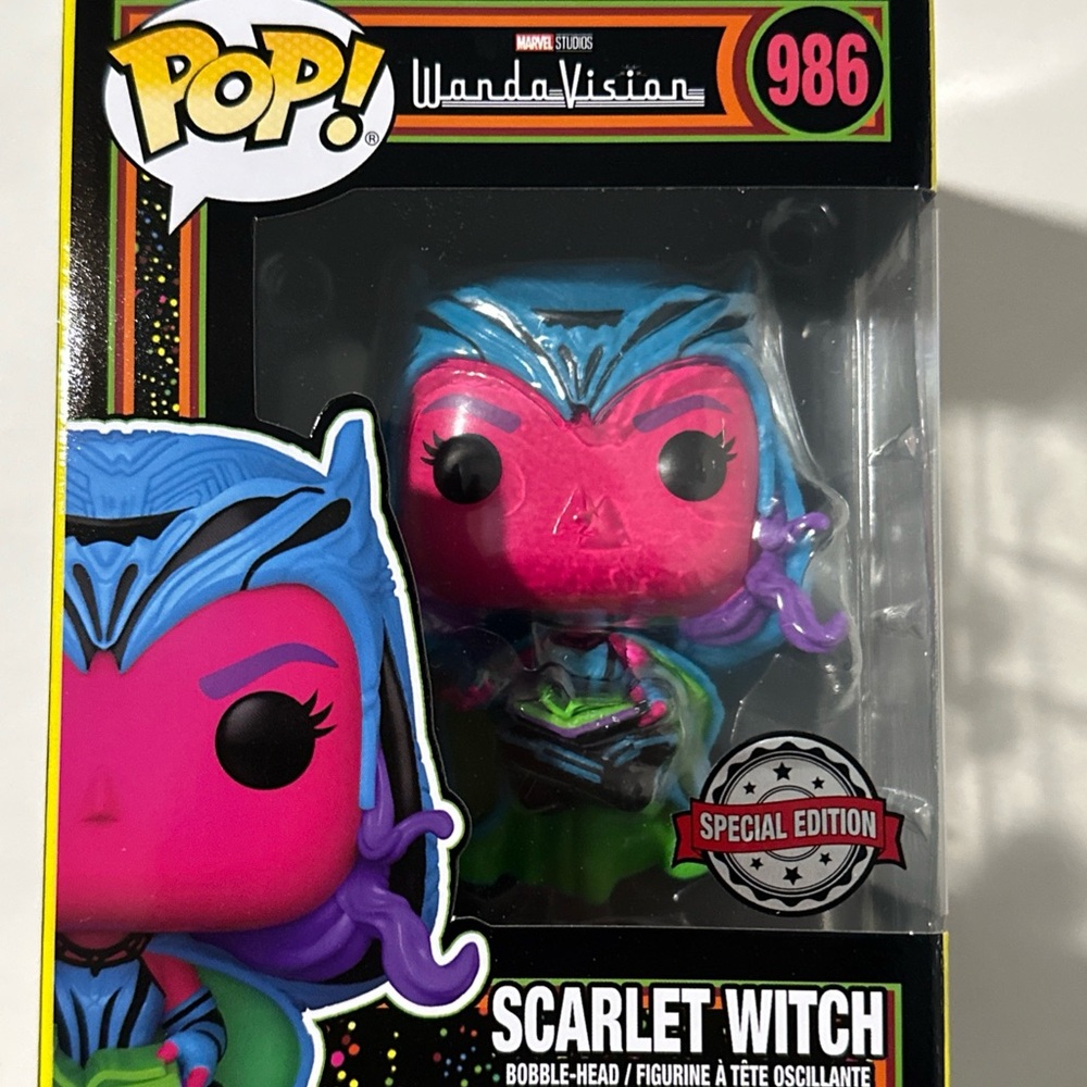 Funko Pop Marvel Scarlet Witch with Pink and Blue